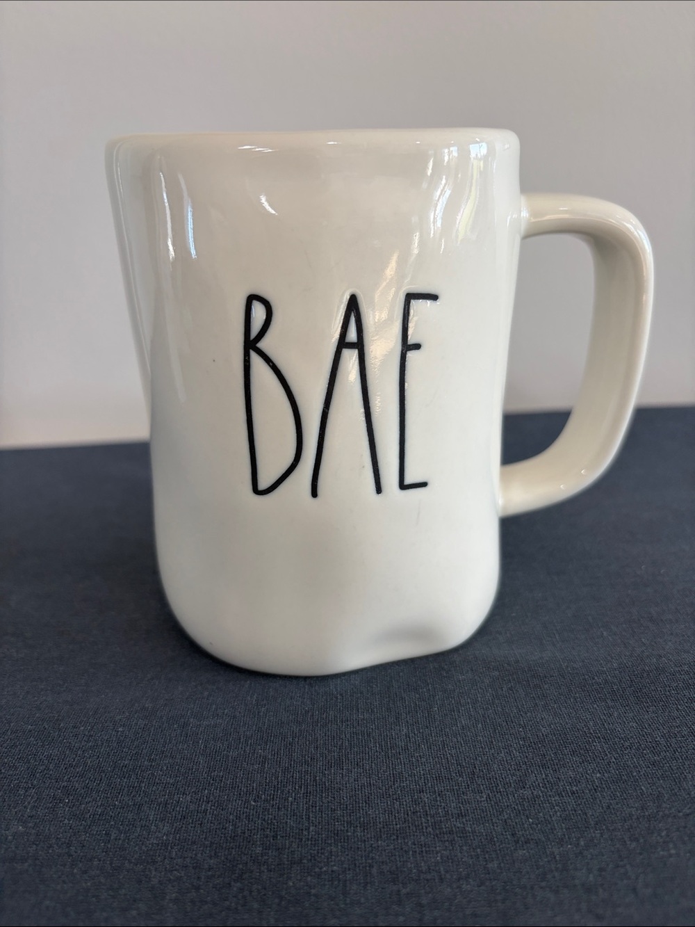 Rae Dunn White Ceramic Mug with Black 'BAE' Lettering